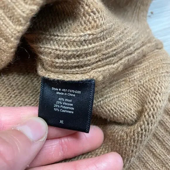 Jenni Kayne Wool Cashmere Cardigan Sweater Women's XL Minimalist